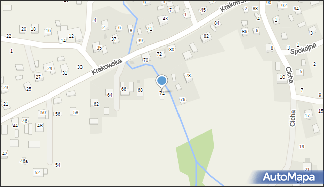 Krzeczów, Krakowska, 74, mapa Krzeczów