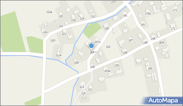 Krzeczowice, Krzeczowice, 207, mapa Krzeczowice