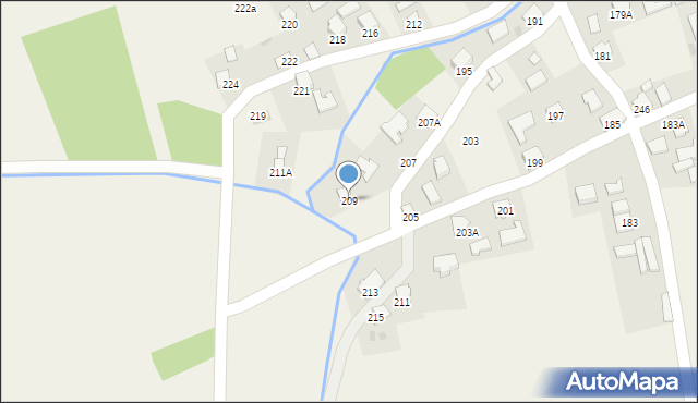 Krzeczowice, Krzeczowice, 209, mapa Krzeczowice