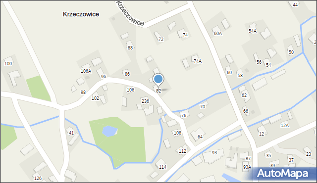 Krzeczowice, Krzeczowice, 82, mapa Krzeczowice