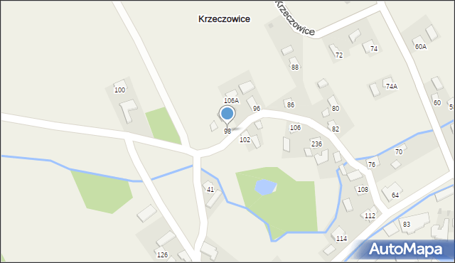 Krzeczowice, Krzeczowice, 98, mapa Krzeczowice