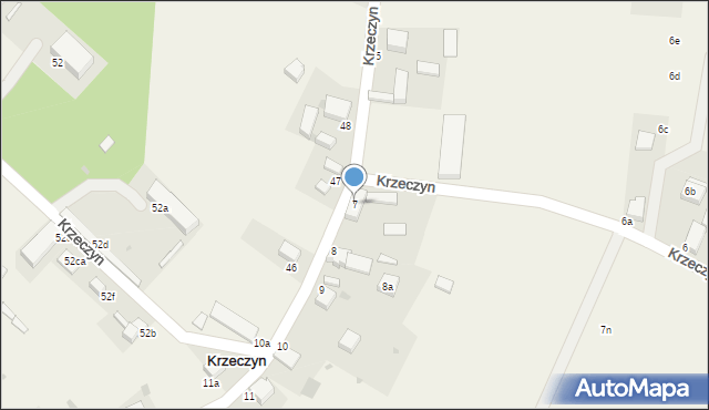 Krzeczyn, Krzeczyn, 7, mapa Krzeczyn