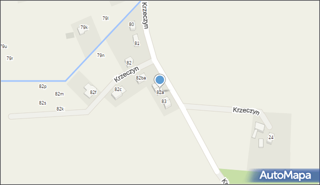 Krzeczyn, Krzeczyn, 82a, mapa Krzeczyn