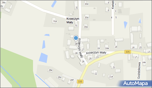 Krzeczyn Mały, Krzeczyn Mały, 29, mapa Krzeczyn Mały