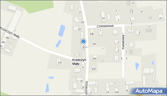 Krzeczyn Mały, Krzeczyn Mały, 32, mapa Krzeczyn Mały