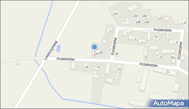 Krzekotów, Krzekotów, 1, mapa Krzekotów