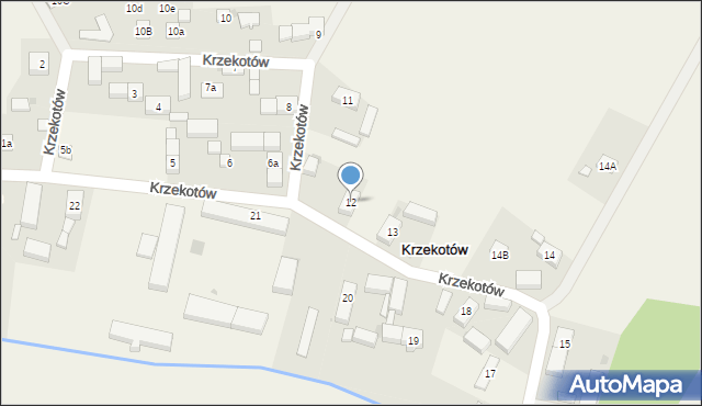 Krzekotów, Krzekotów, 12, mapa Krzekotów