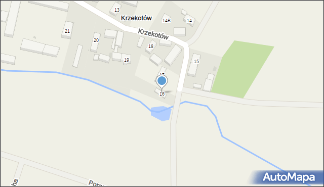 Krzekotów, Krzekotów, 16, mapa Krzekotów