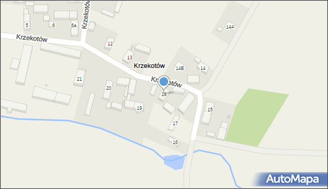 Krzekotów, Krzekotów, 18, mapa Krzekotów