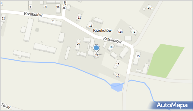 Krzekotów, Krzekotów, 19, mapa Krzekotów