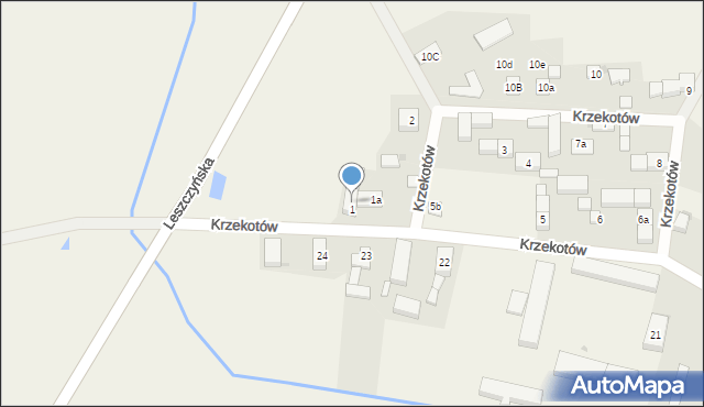 Krzekotów, Krzekotów, 1b, mapa Krzekotów