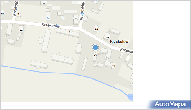 Krzekotów, Krzekotów, 20, mapa Krzekotów