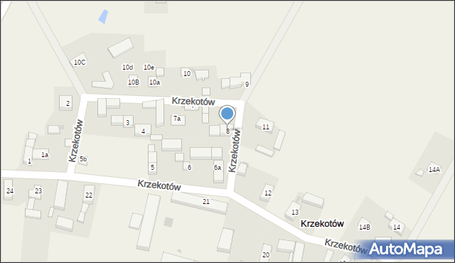 Krzekotów, Krzekotów, 8, mapa Krzekotów