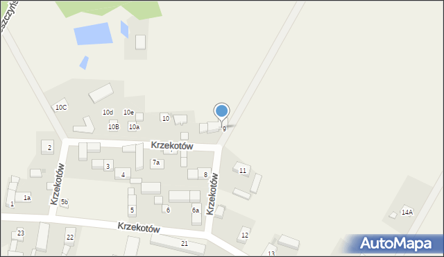 Krzekotów, Krzekotów, 9a, mapa Krzekotów