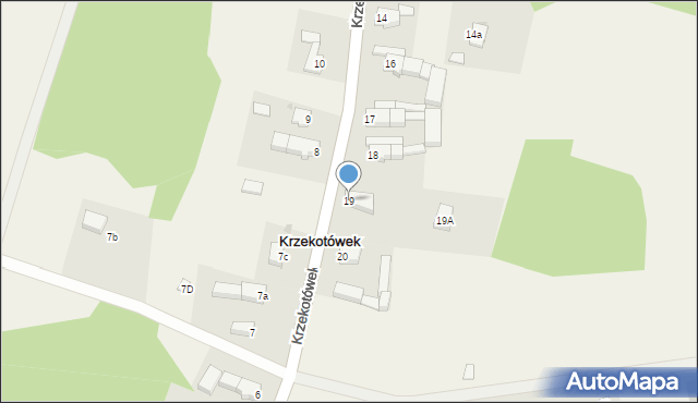 Krzekotówek, Krzekotówek, 19, mapa Krzekotówek