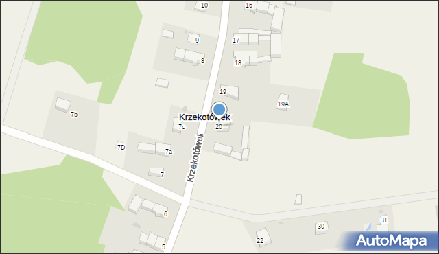 Krzekotówek, Krzekotówek, 20, mapa Krzekotówek