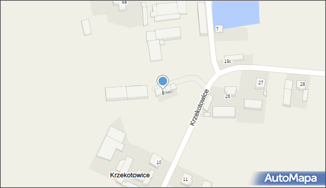 Krzekotowice, Krzekotowice, 8, mapa Krzekotowice