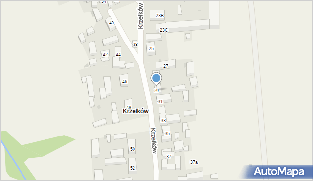 Krzelków, Krzelków, 29, mapa Krzelków