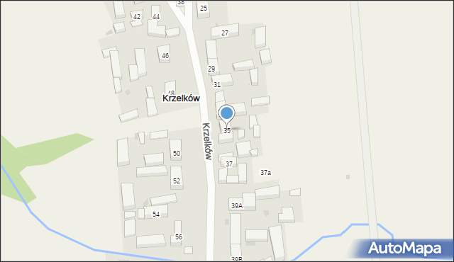 Krzelków, Krzelków, 35, mapa Krzelków