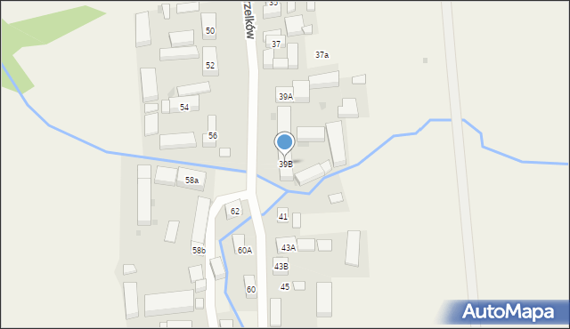 Krzelków, Krzelków, 39B, mapa Krzelków