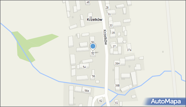 Krzelków, Krzelków, 52, mapa Krzelków