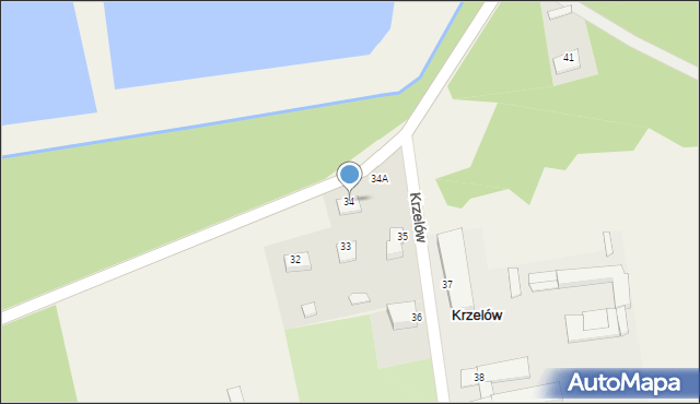 Krzelów, Krzelów, 34, mapa Krzelów