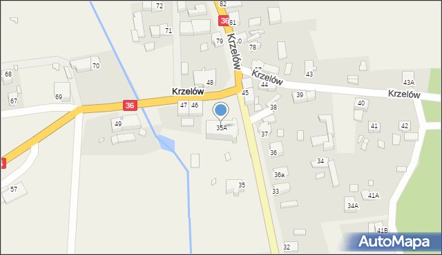 Krzelów, Krzelów, 35A, mapa Krzelów