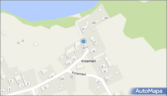 Krzemień, Krzemień, 14, mapa Krzemień