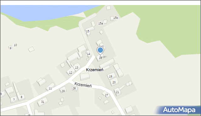 Krzemień, Krzemień, 18, mapa Krzemień