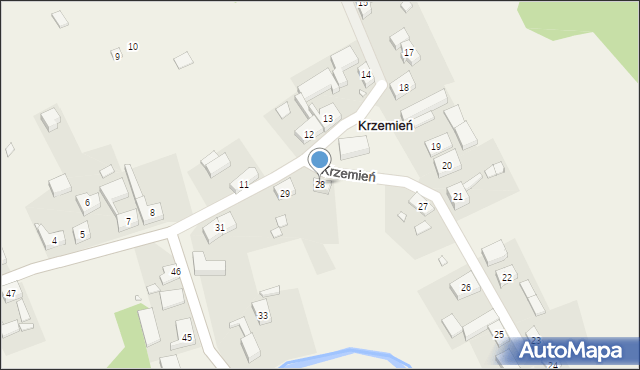 Krzemień, Krzemień, 28, mapa Krzemień