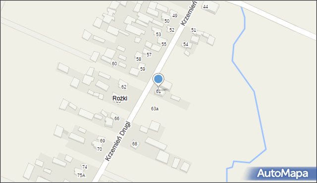 Krzemień Drugi, Krzemień Drugi, 61, mapa Krzemień Drugi