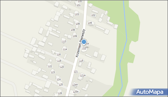 Krzemień Pierwszy, Krzemień Pierwszy, 112, mapa Krzemień Pierwszy