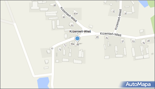 Krzemień-Wieś, Krzemień-Wieś, 69, mapa Krzemień-Wieś