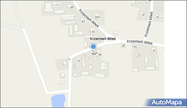 Krzemień-Wieś, Krzemień-Wieś, 69a, mapa Krzemień-Wieś