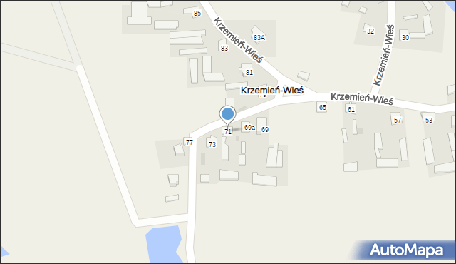 Krzemień-Wieś, Krzemień-Wieś, 71, mapa Krzemień-Wieś