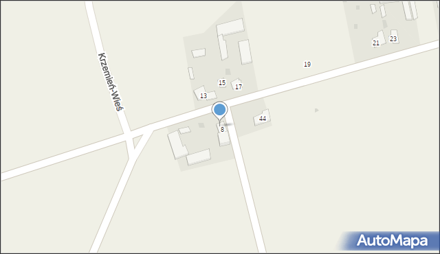 Krzemień-Wieś, Krzemień-Wieś, 8a, mapa Krzemień-Wieś