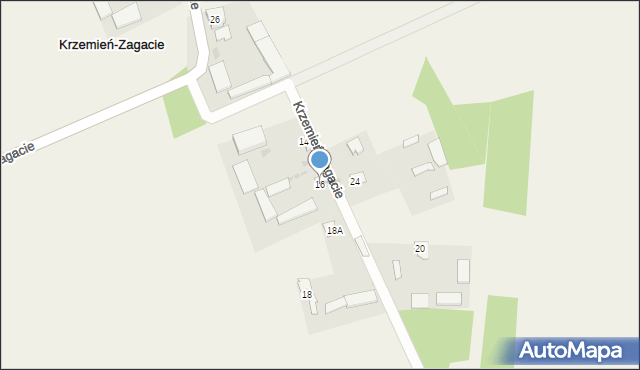 Krzemień-Zagacie, Krzemień-Zagacie, 16, mapa Krzemień-Zagacie