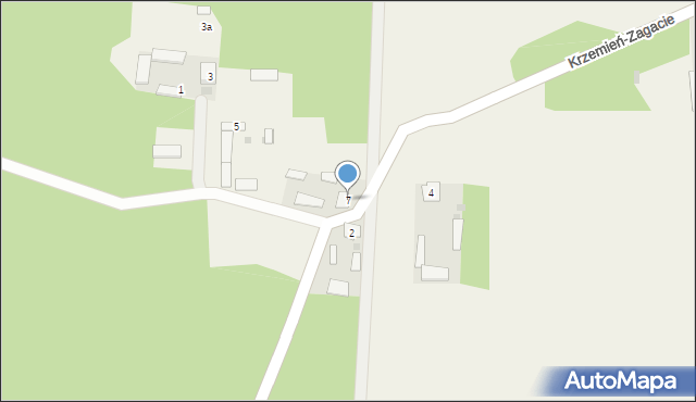 Krzemień-Zagacie, Krzemień-Zagacie, 7, mapa Krzemień-Zagacie