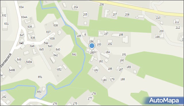 Krzemienica, Krzemienica, 183, mapa Krzemienica