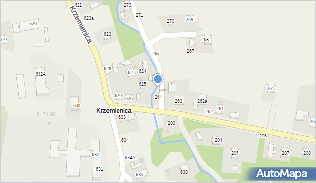 Krzemienica, Krzemienica, 265, mapa Krzemienica