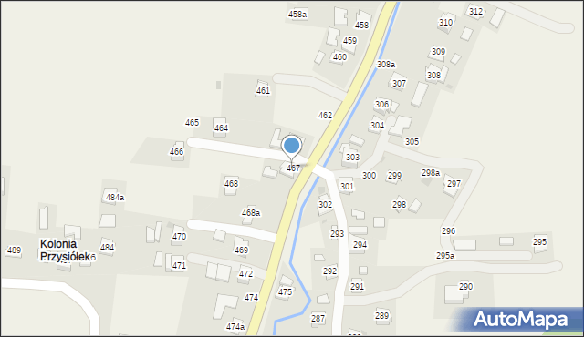 Krzemienica, Krzemienica, 467, mapa Krzemienica