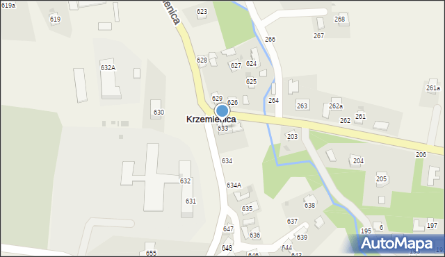 Krzemienica, Krzemienica, 633, mapa Krzemienica