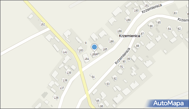 Krzemienica, Krzemienica, 184A, mapa Krzemienica