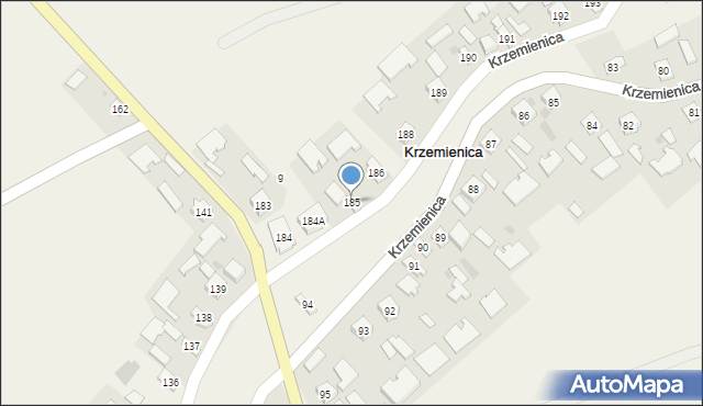 Krzemienica, Krzemienica, 185, mapa Krzemienica