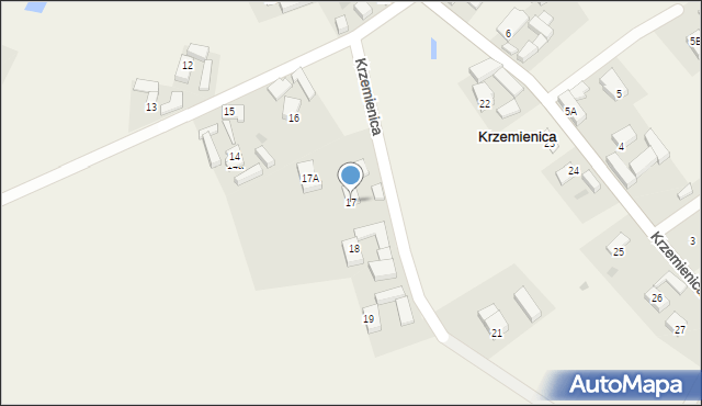 Krzemienica, Krzemienica, 17, mapa Krzemienica