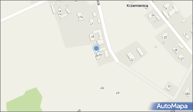 Krzemienica, Krzemienica, 19, mapa Krzemienica