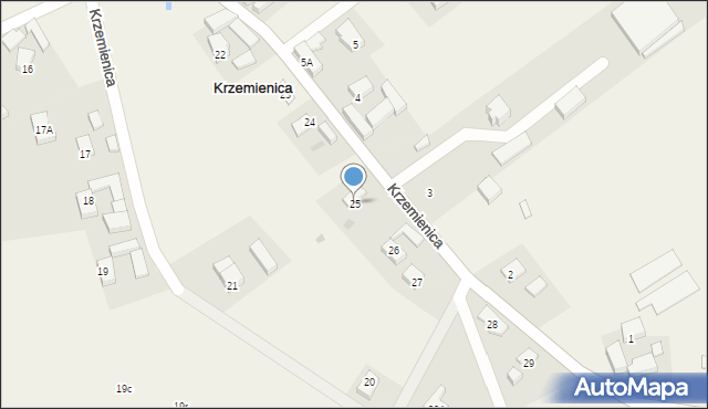 Krzemienica, Krzemienica, 25, mapa Krzemienica