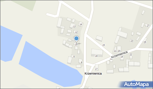 Krzemienica, Krzemienica, 10, mapa Krzemienica