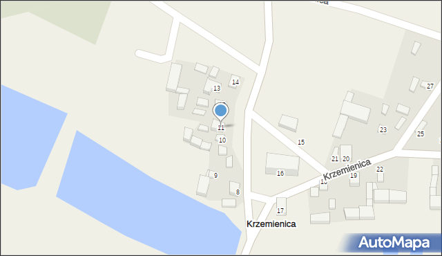 Krzemienica, Krzemienica, 11, mapa Krzemienica