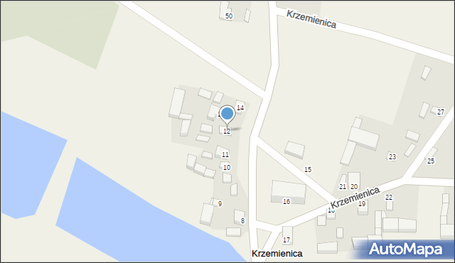 Krzemienica, Krzemienica, 12, mapa Krzemienica